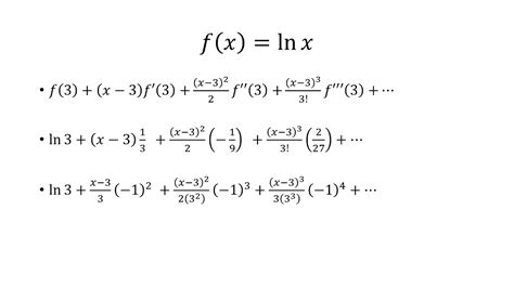 ln x taylor series expansion